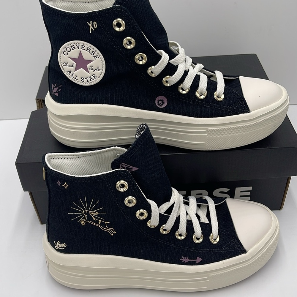 Converse WMNS Black High-Top Sneakers Platform A07136C
CTAS MOVE HI
BLACK/DREAMY - Picture 2 of 16